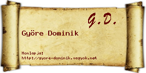 Györe Dominik névjegykártya