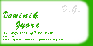 dominik gyore business card